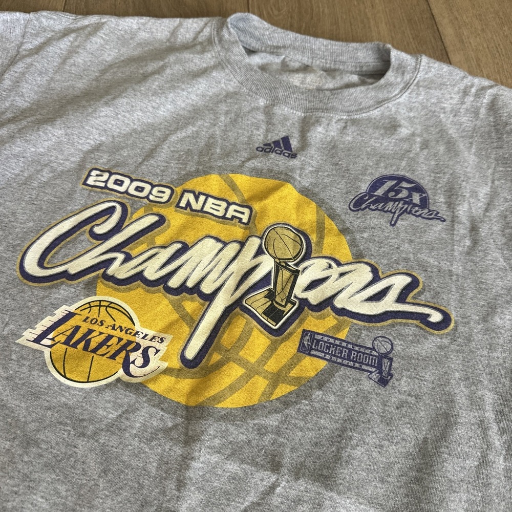 Vintage Adidas 2009 Los Angeles‎ Lakers NBA Champions Kobe Pre Owned Sz X Large